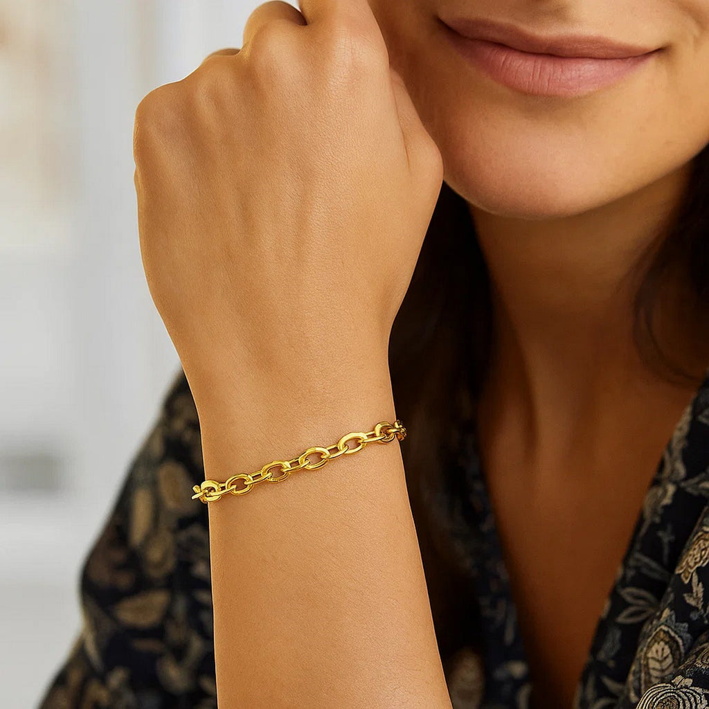 Cable Chain Design in 14KT Yellow Gold