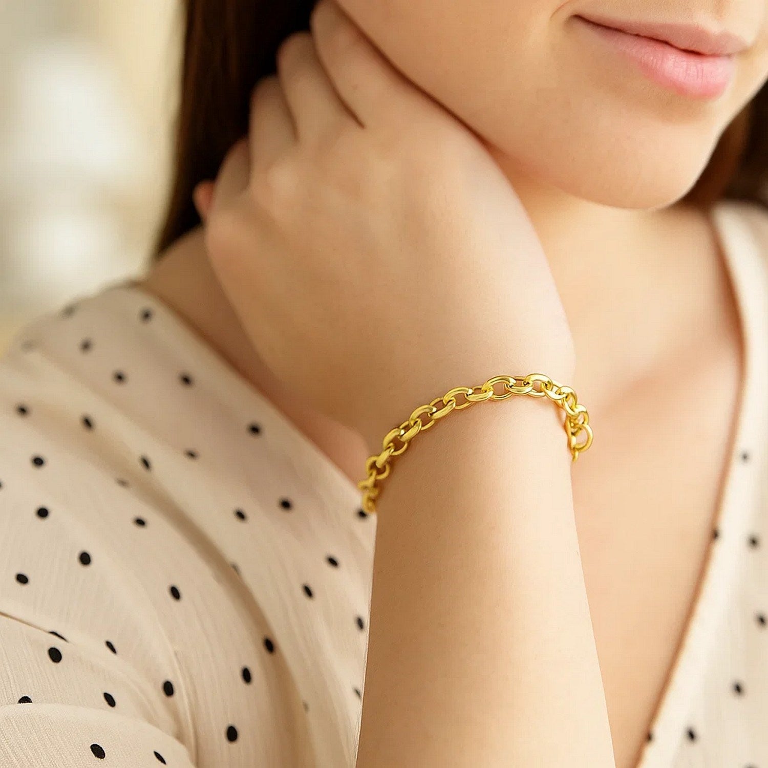 Cable Chain Design in 14KT Yellow Gold