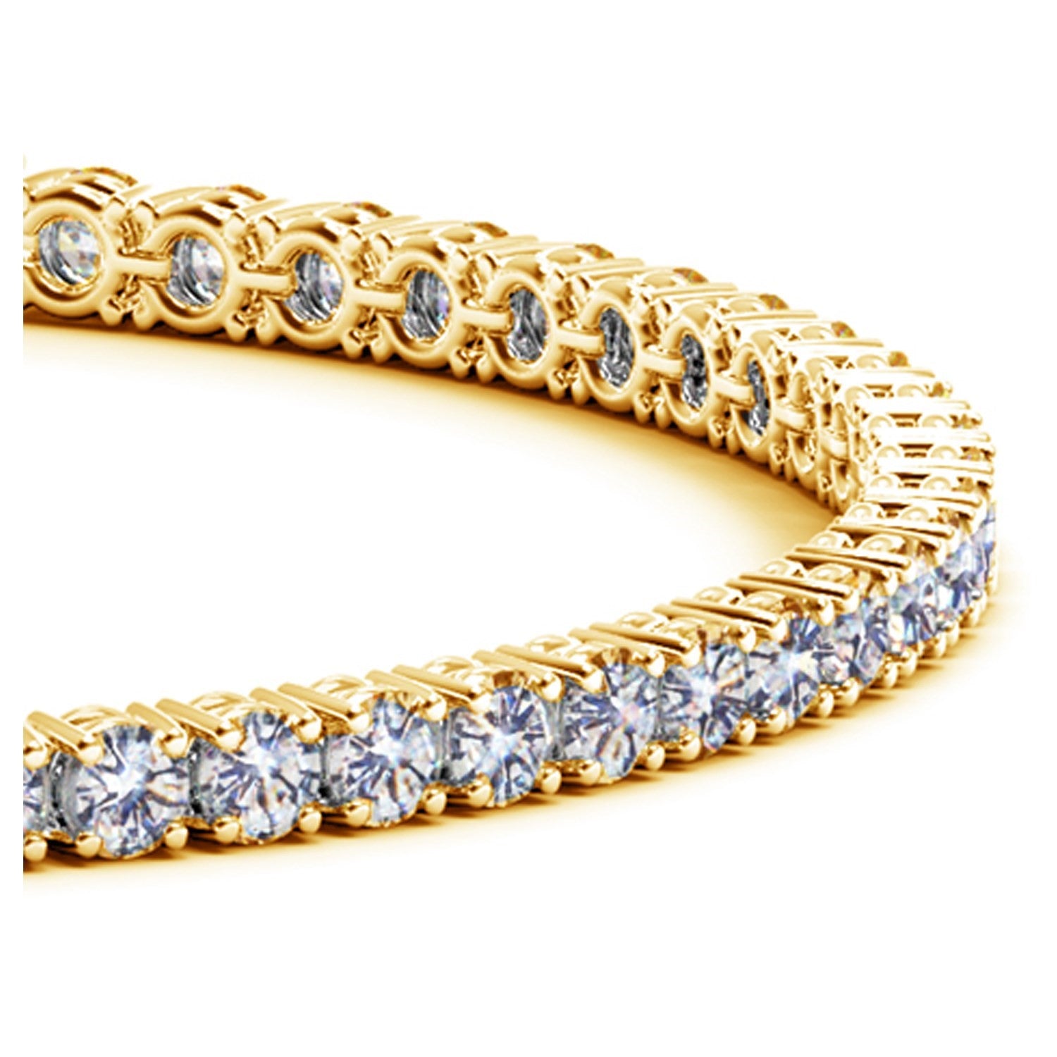 5 CTW Lab-Grown Diamond Tennis Bracelet — 14KT Yellow Gold
