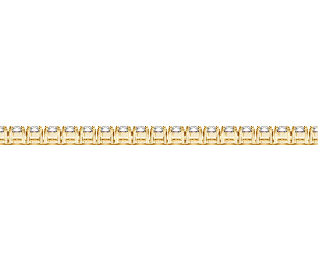 5 CTW Lab-Grown Diamond Tennis Bracelet — 14KT Yellow Gold
