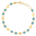 Turquoise Composite Gem Alternating in 14KT Yellow Gold
