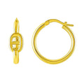 Puff Mariner Hoop in (21mmx20mm) in 14K Yellow Gold