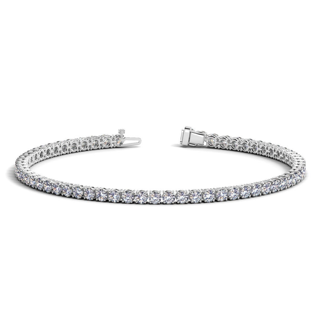 4 CTW Lab-Grown Diamond Tennis Bracelet — 14KT White Gold