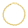 High Polish Compressed Cable Link in 14KT Yellow Gold