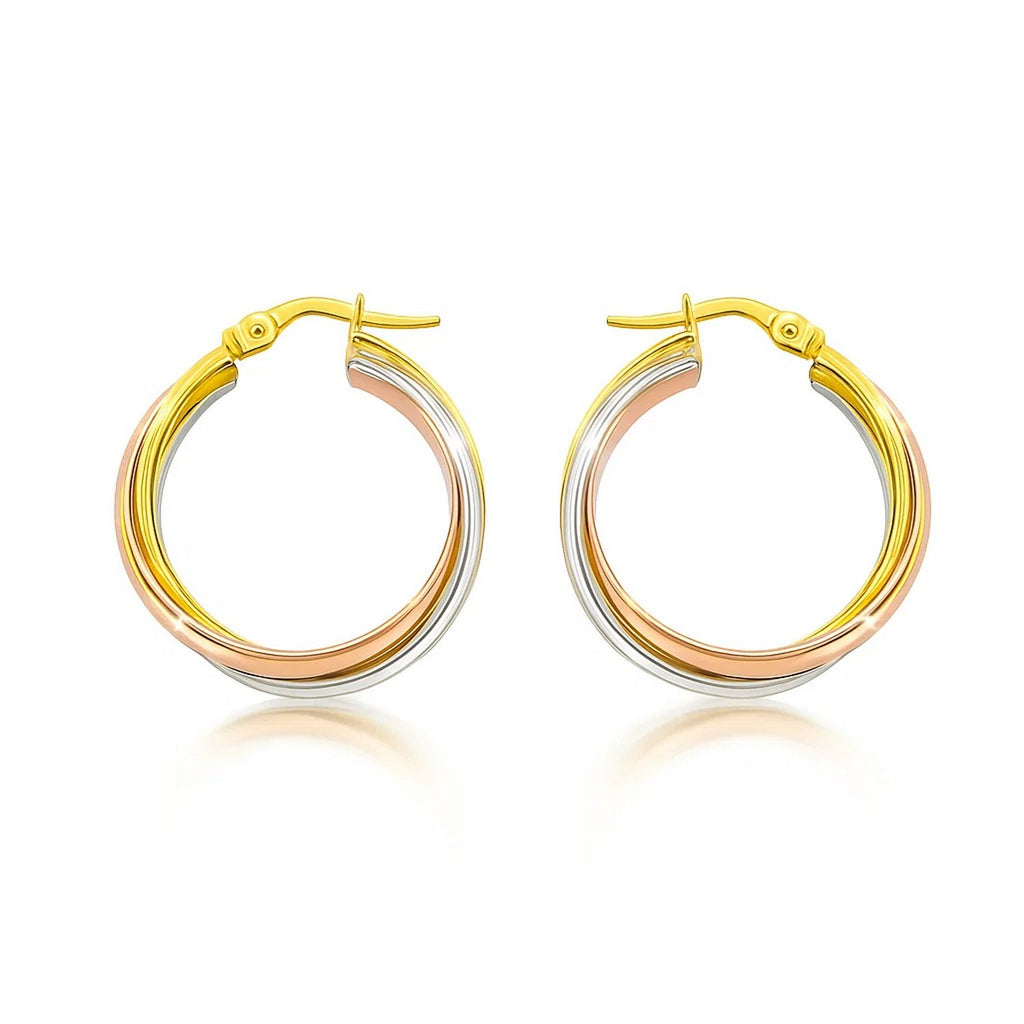 Woven Hoop in 14K Yellow Gold