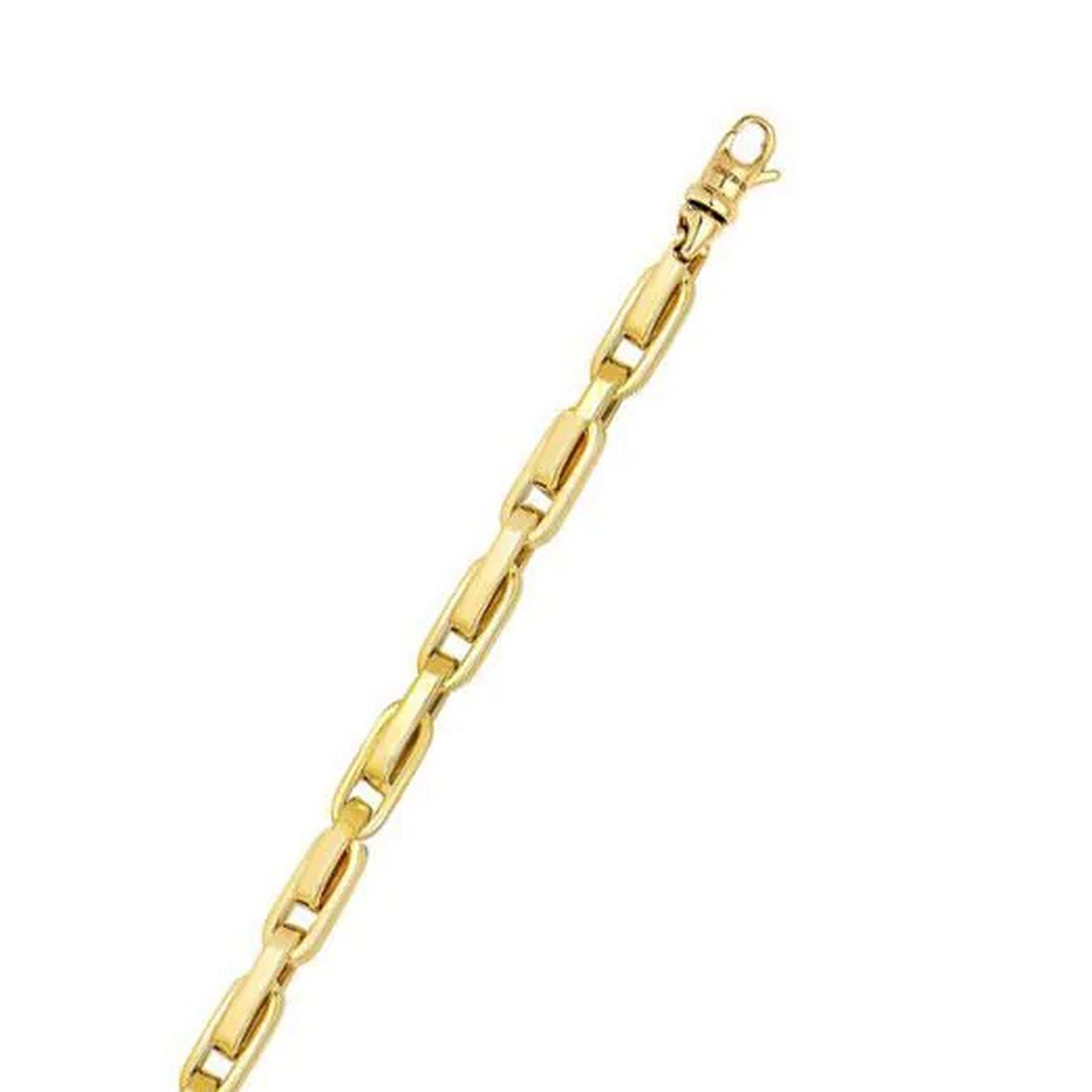 Fancy Oval Box Link in 14KT Yellow Gold