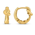 Love knot Hoops in 14K Yellow Gold