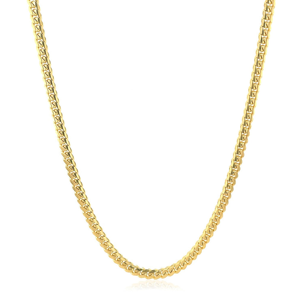 10KT Yellow Gold Miami Cuban Link Chain — Slim — 2.5mm