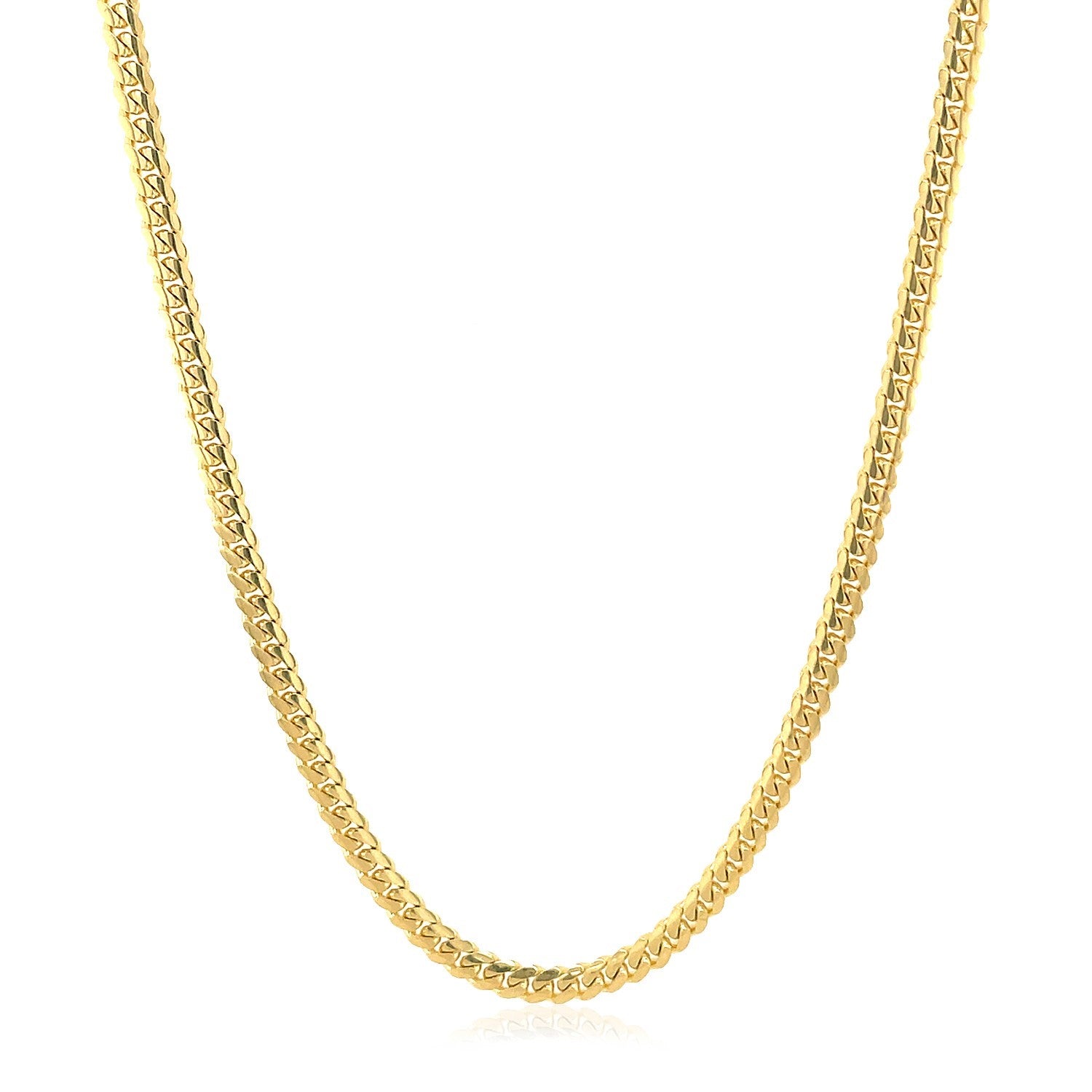 10KT Yellow Gold Miami Cuban Link Chain — Slim — 2.5mm