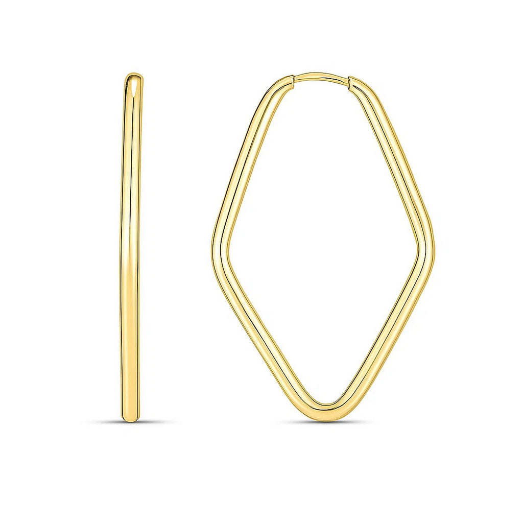 Endless Marquise Hoops in 14K Yellow Gold