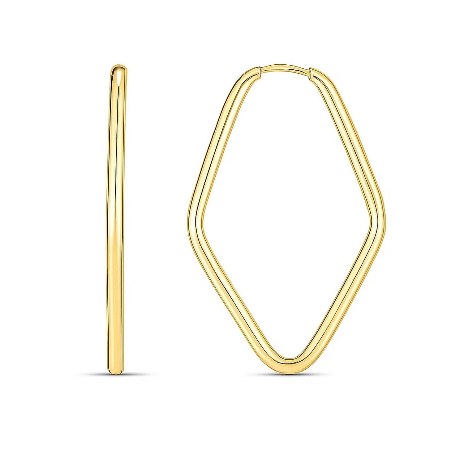 Endless Marquise Hoops in 14K Yellow Gold