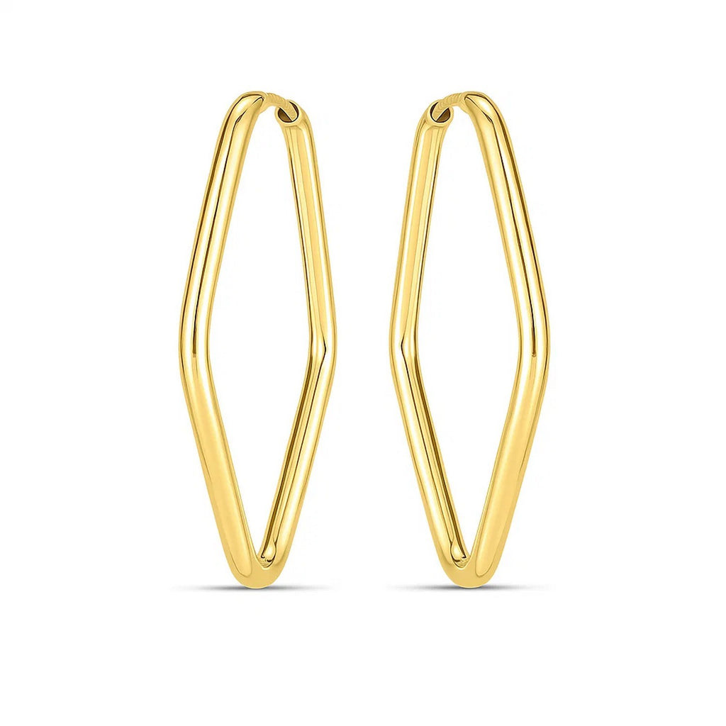 Endless Marquise Hoops in 14K Yellow Gold