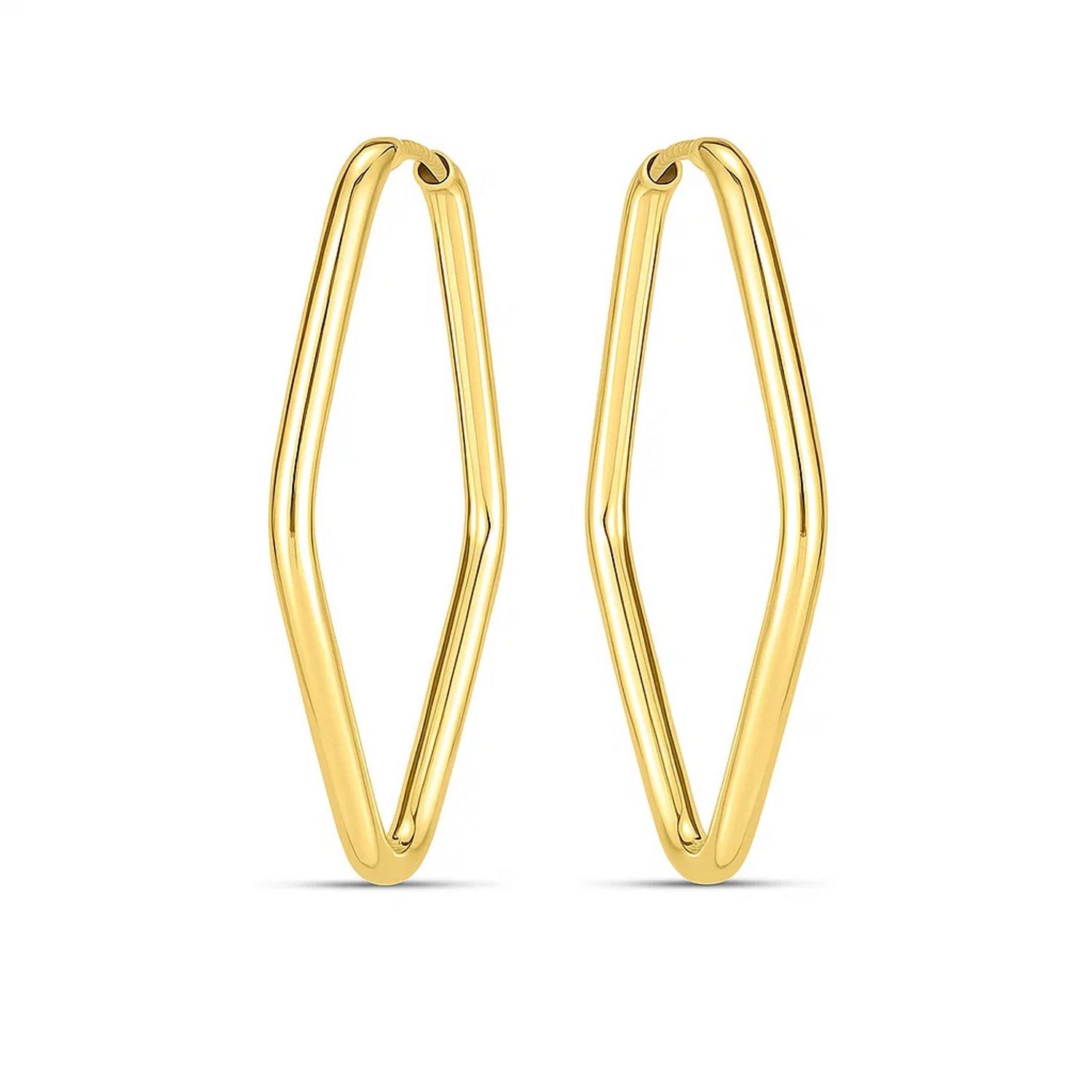 Endless Marquise Hoops in 14K Yellow Gold