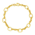 Five and One Oval Link Chain in 14KT Yellow Gold