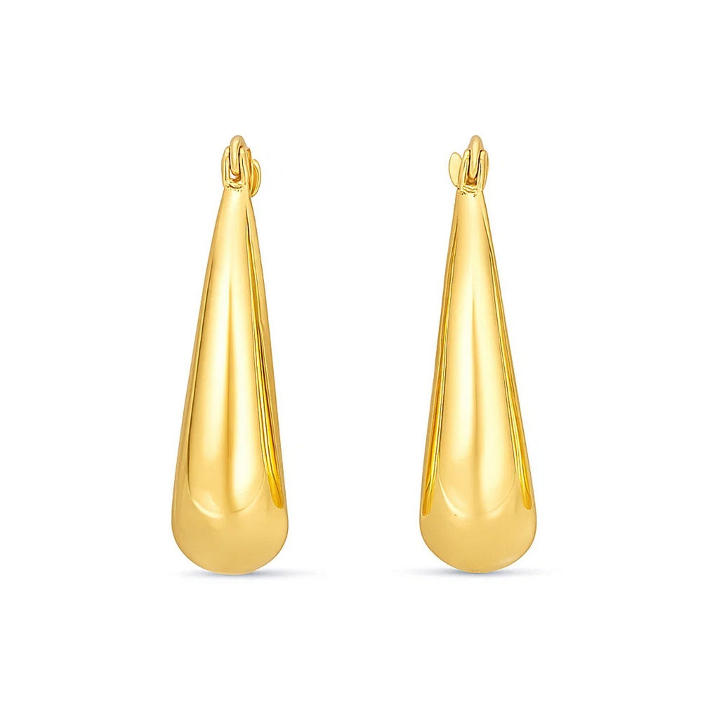 Polished Puffed Hoop in 14K Yellow Gold