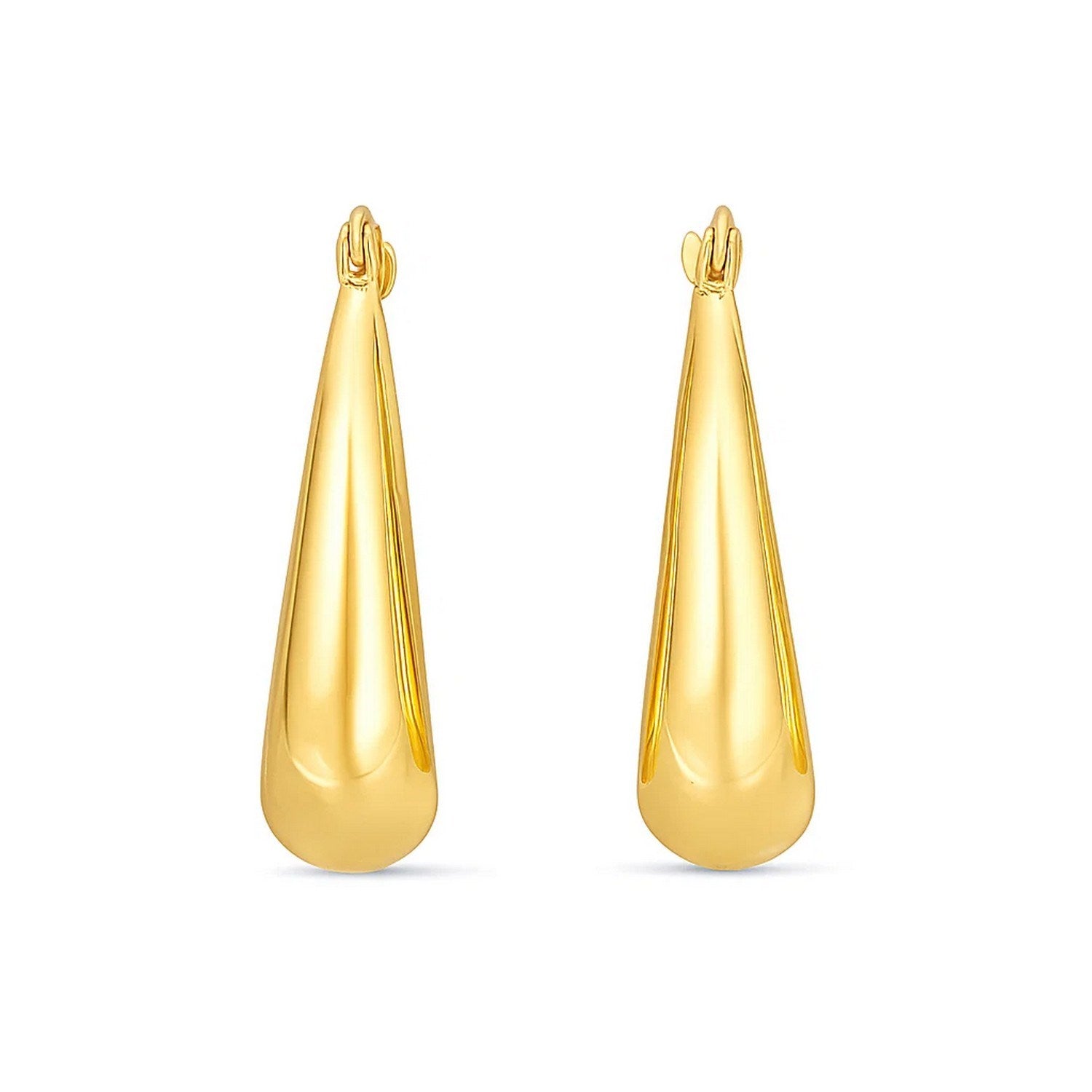 Polished Puffed Hoop in 14K Yellow Gold