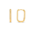 Paperclip Huggie in 14K Yellow Gold