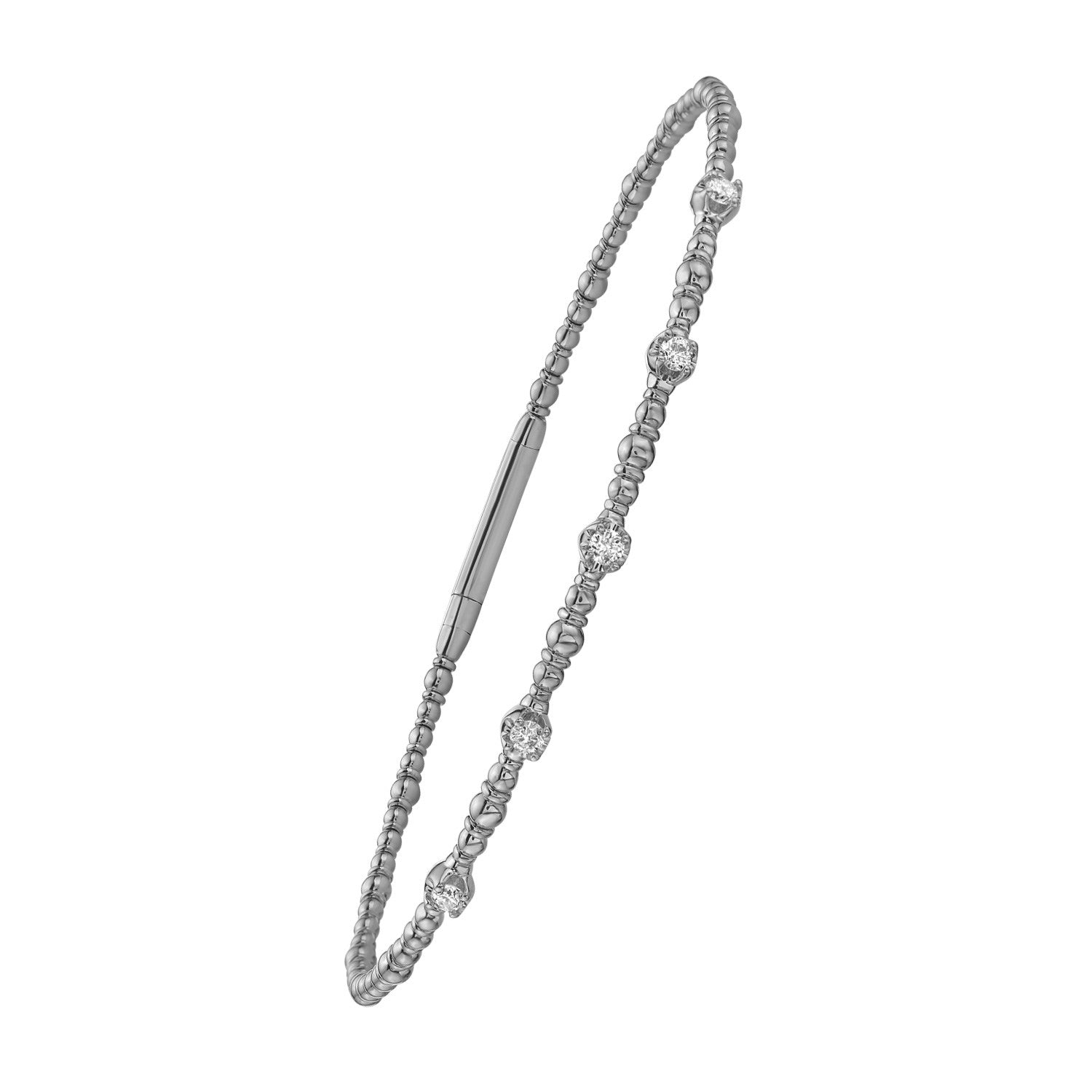 Classic Beaded in 14KT White Gold