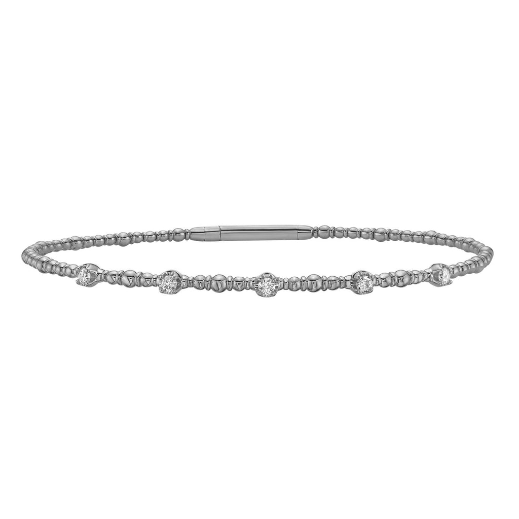 Classic Beaded in 14KT White Gold