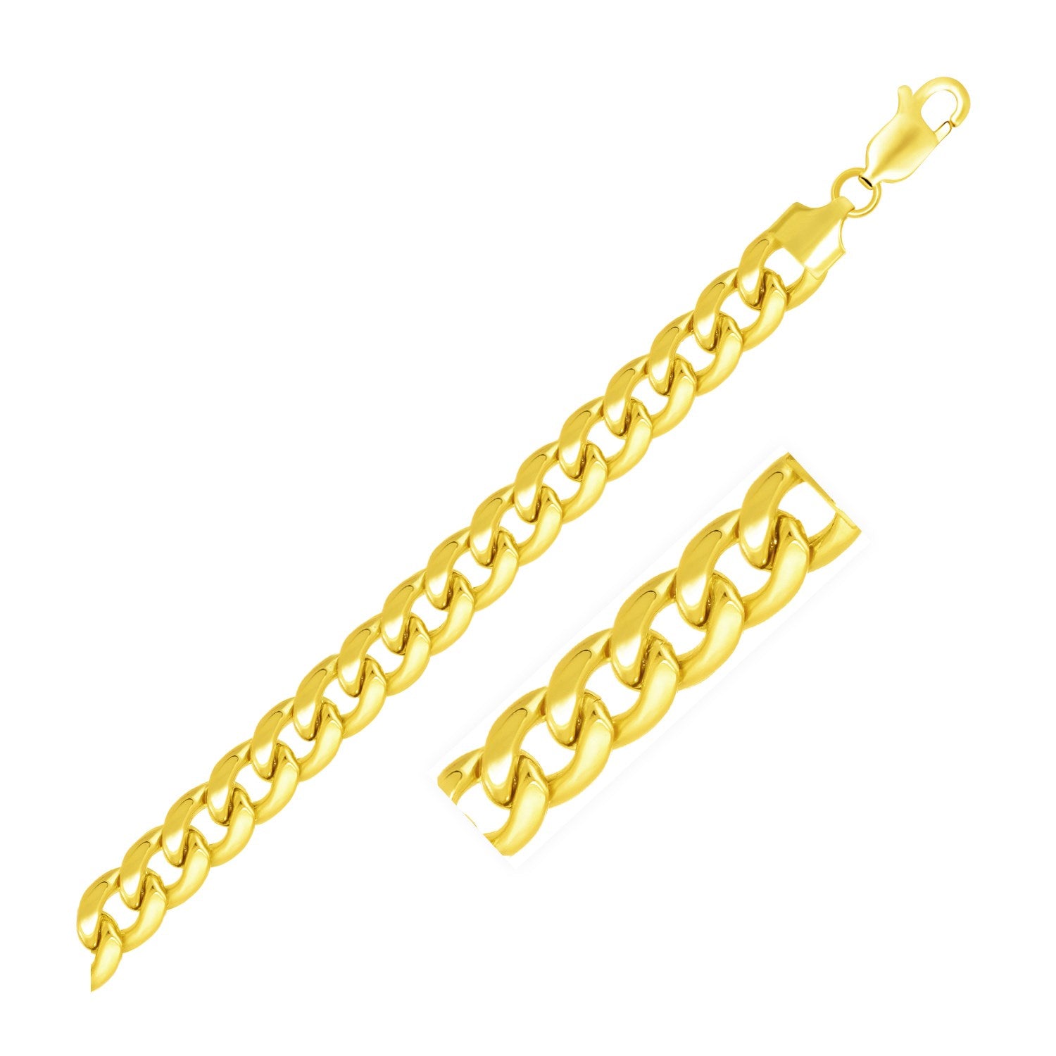 10KT Yellow Gold Miami Cuban Link Chain — Wide — 8mm