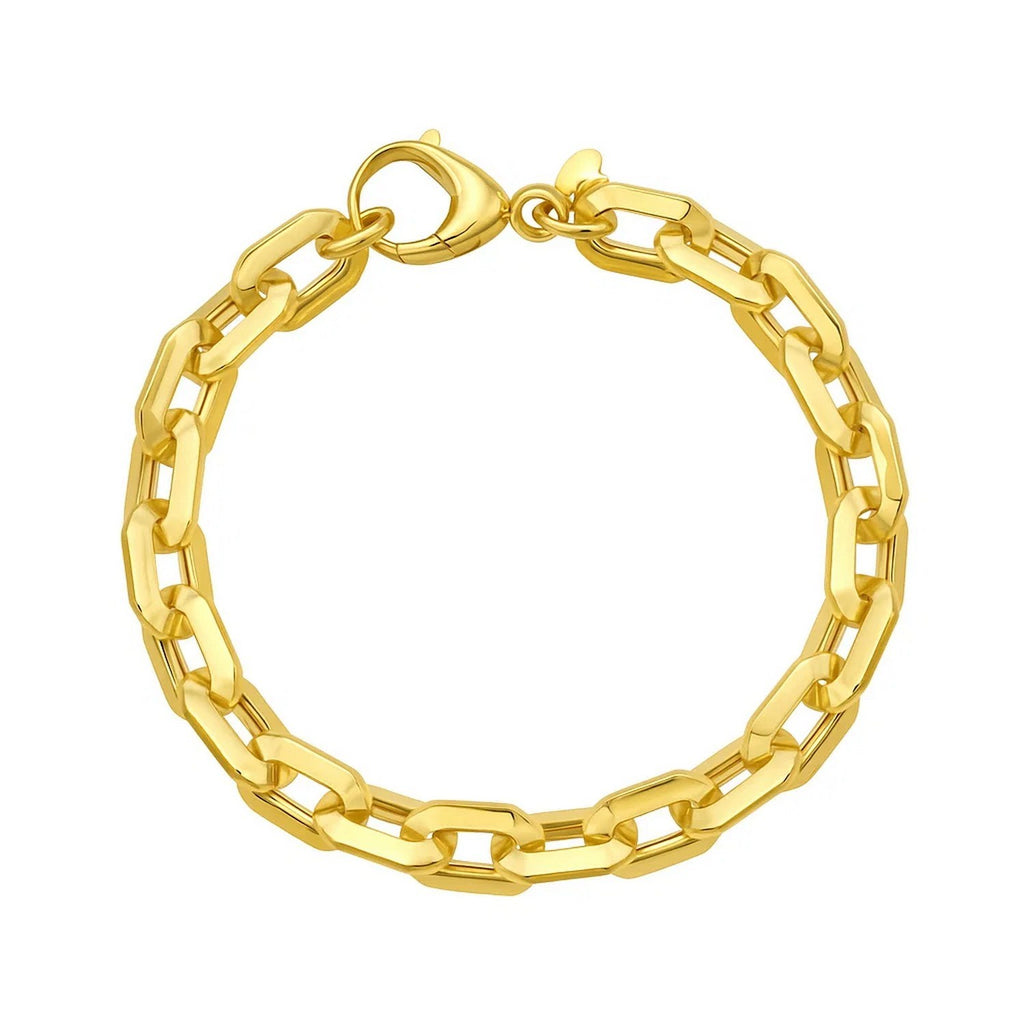 Faceted Octagonal Link Chain in 14KT Yellow Gold