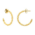 Pebble C Hoop in 14K Yellow Gold