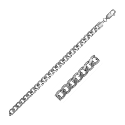 14KT White Gold Miami Cuban Link Chain — 5mm