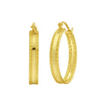 Sparkle Spring Hoop in 14K Yellow Gold