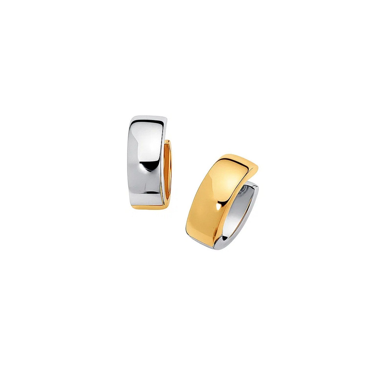 Reversible Snuggable Style in 14K Two-Tone Gold