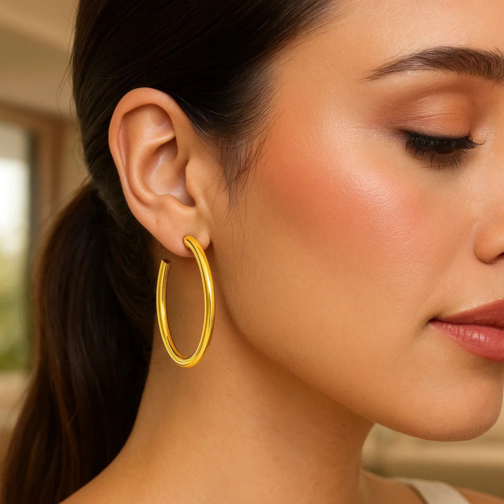 Polished Hoop in 14K Yellow Gold
