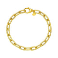 Charm Lock Paperclip Chain in 14KT Yellow Gold