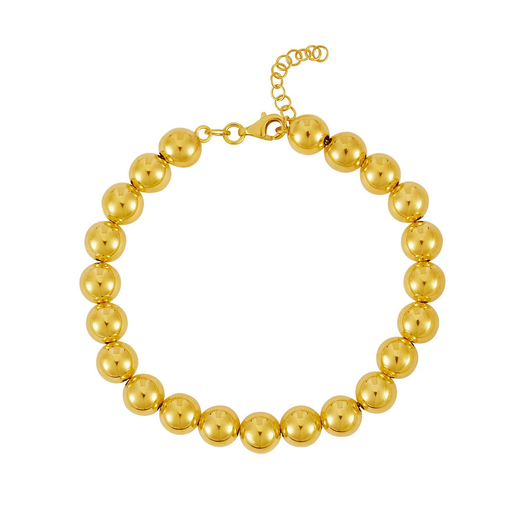 Polished 8mm Bead in 14KT Yellow Gold