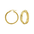 Interlocking Large Trinity Hoop in 14K Yellow Gold