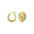 Interlocking Trinity Hoop in 14K Two-Tone Gold
