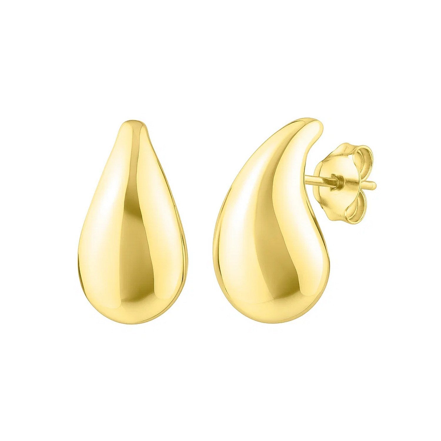 Small Raindrop Stud in 14K Yellow Gold