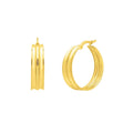 Large Concave Hoop in 14K Yellow Gold