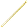 Mens with Rail Motif Links in 14KT Yellow Gold