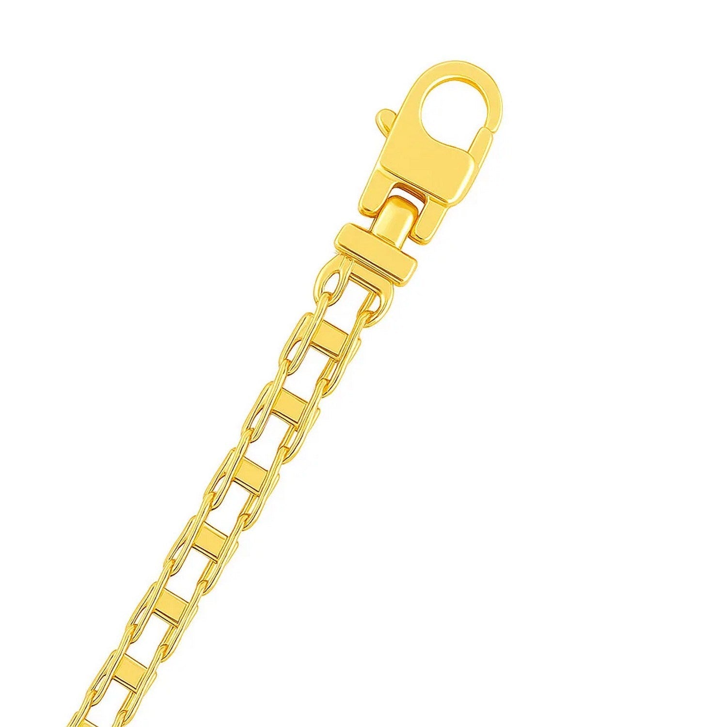 Mens with Rail Motif Links in 14KT Yellow Gold