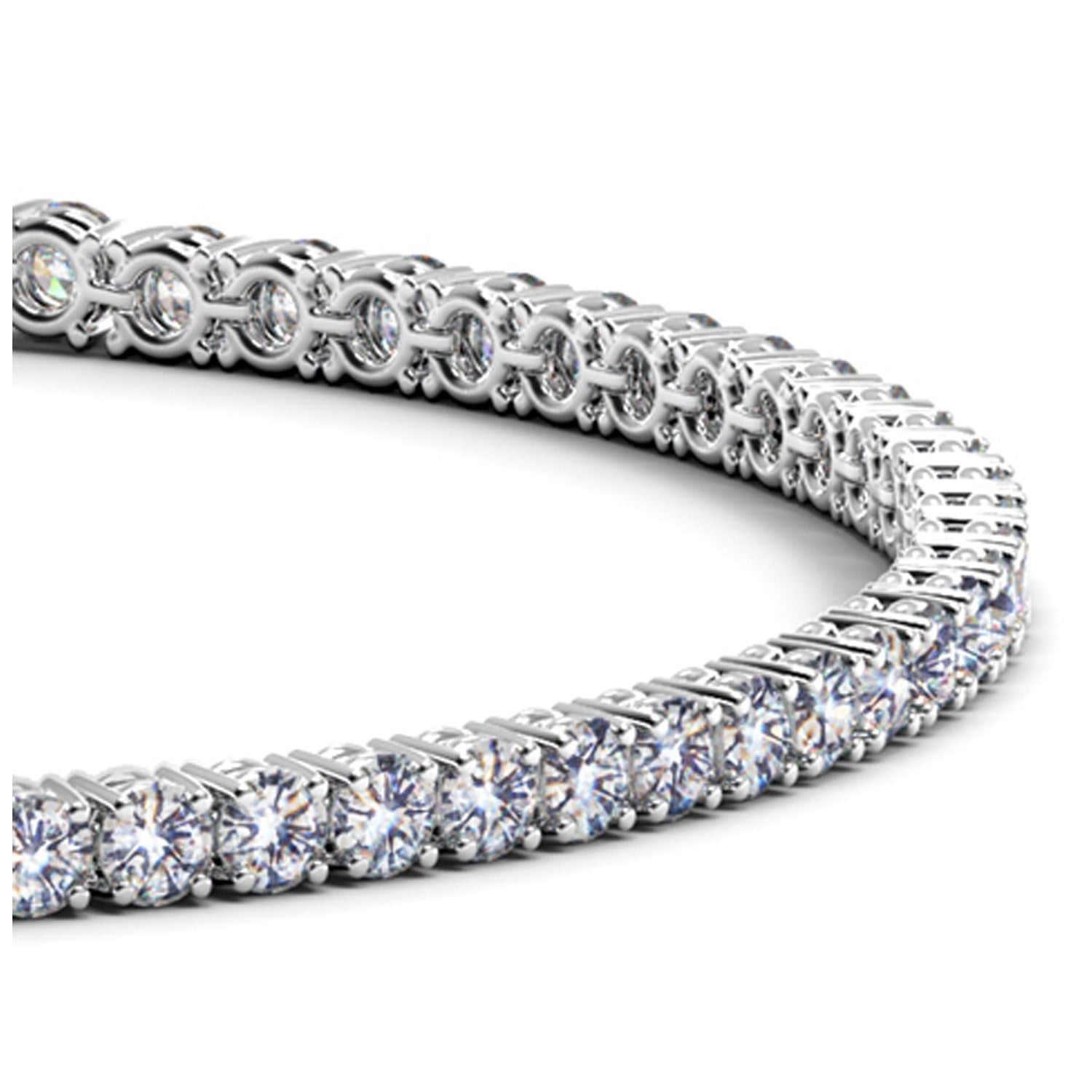 3 CTW Lab-Grown Diamond Tennis Bracelet — 14KT White Gold
