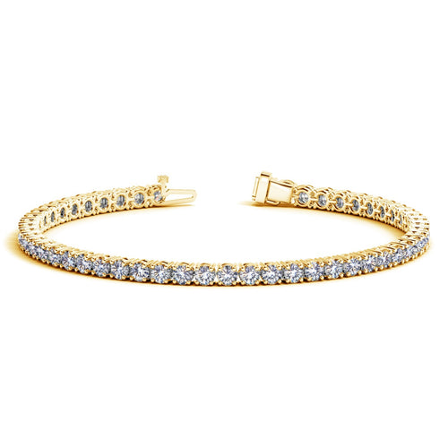 6 CTW Lab-Grown Diamond Tennis Bracelet — 14KT Yellow Gold