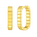 Fancy Oval Hoop in 14K Yellow Gold