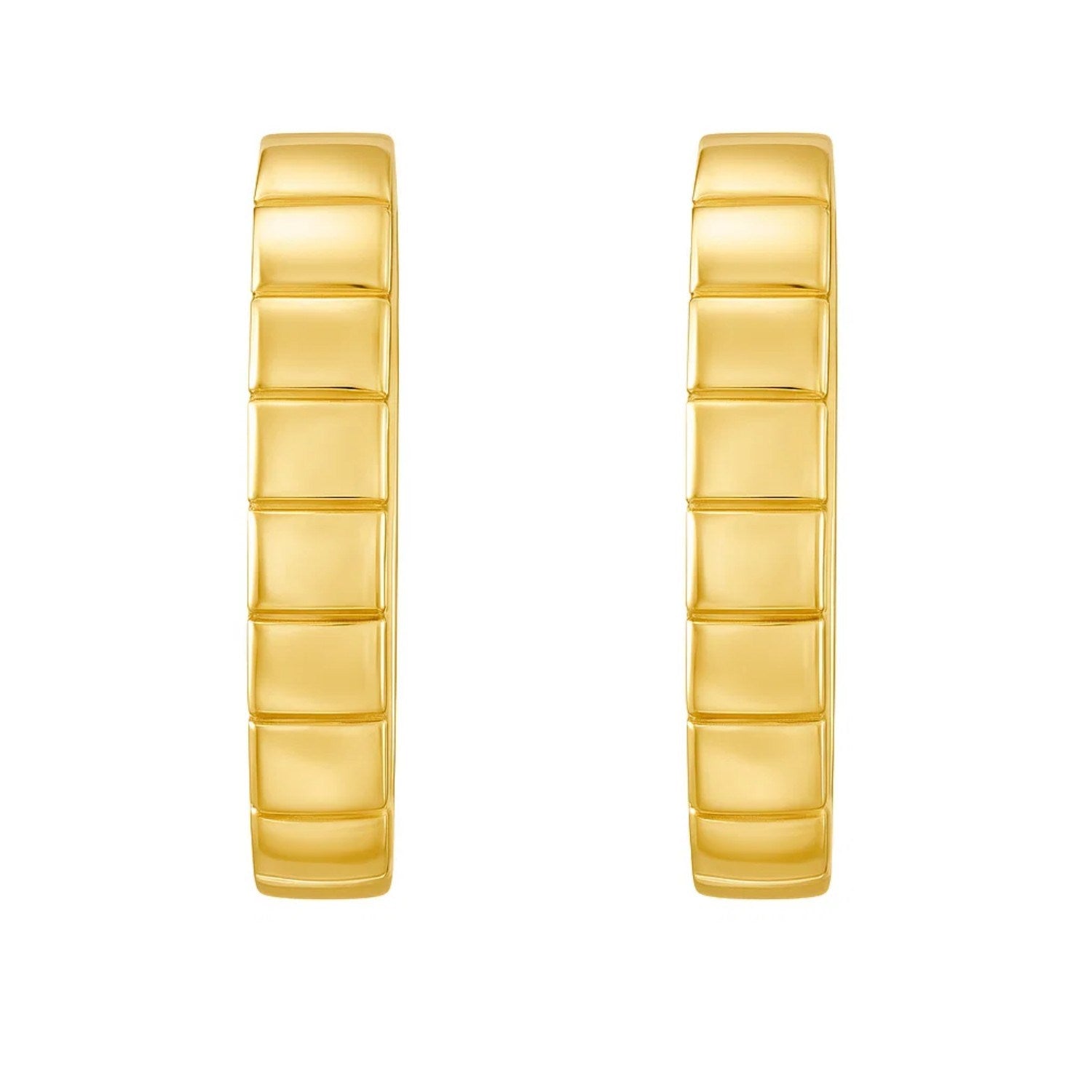 Fancy Oval Hoop in 14K Yellow Gold