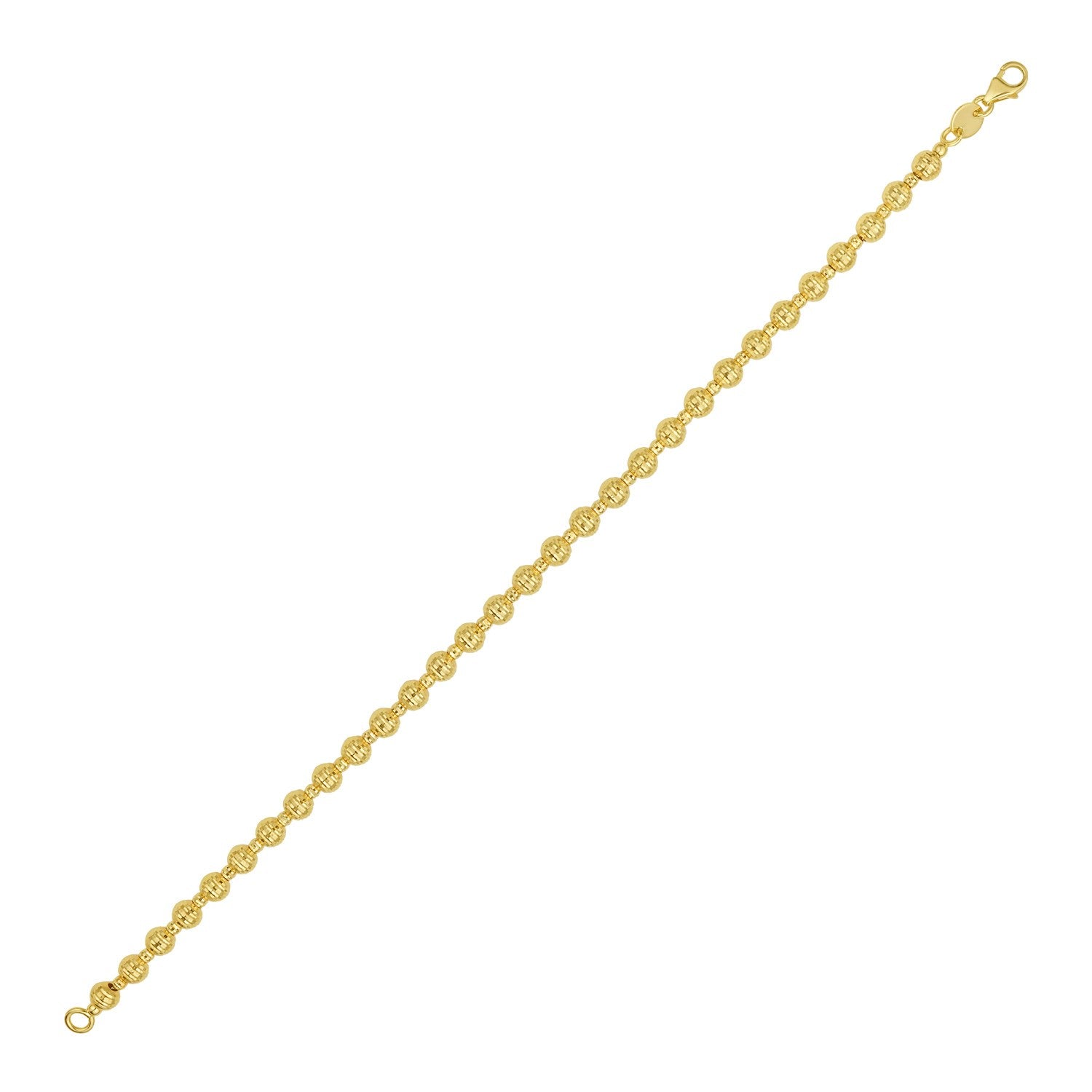 Disco Diamond Cut Bead in 14KT Yellow Gold