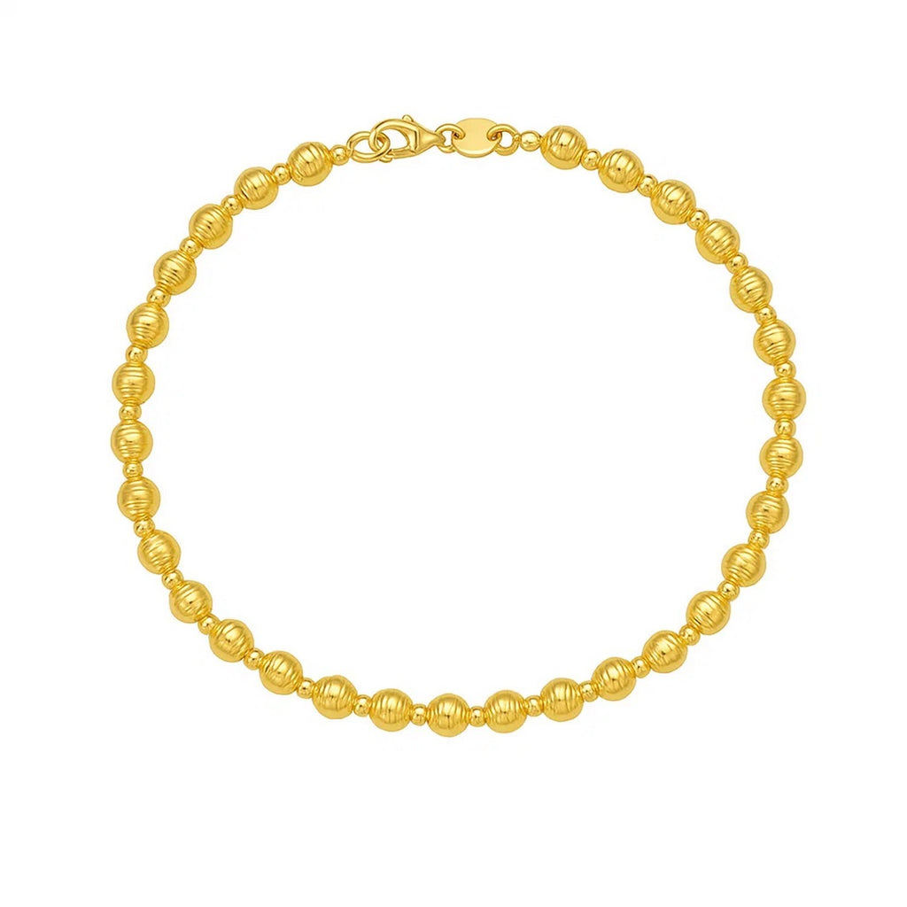 Disco Diamond Cut Bead in 14KT Yellow Gold