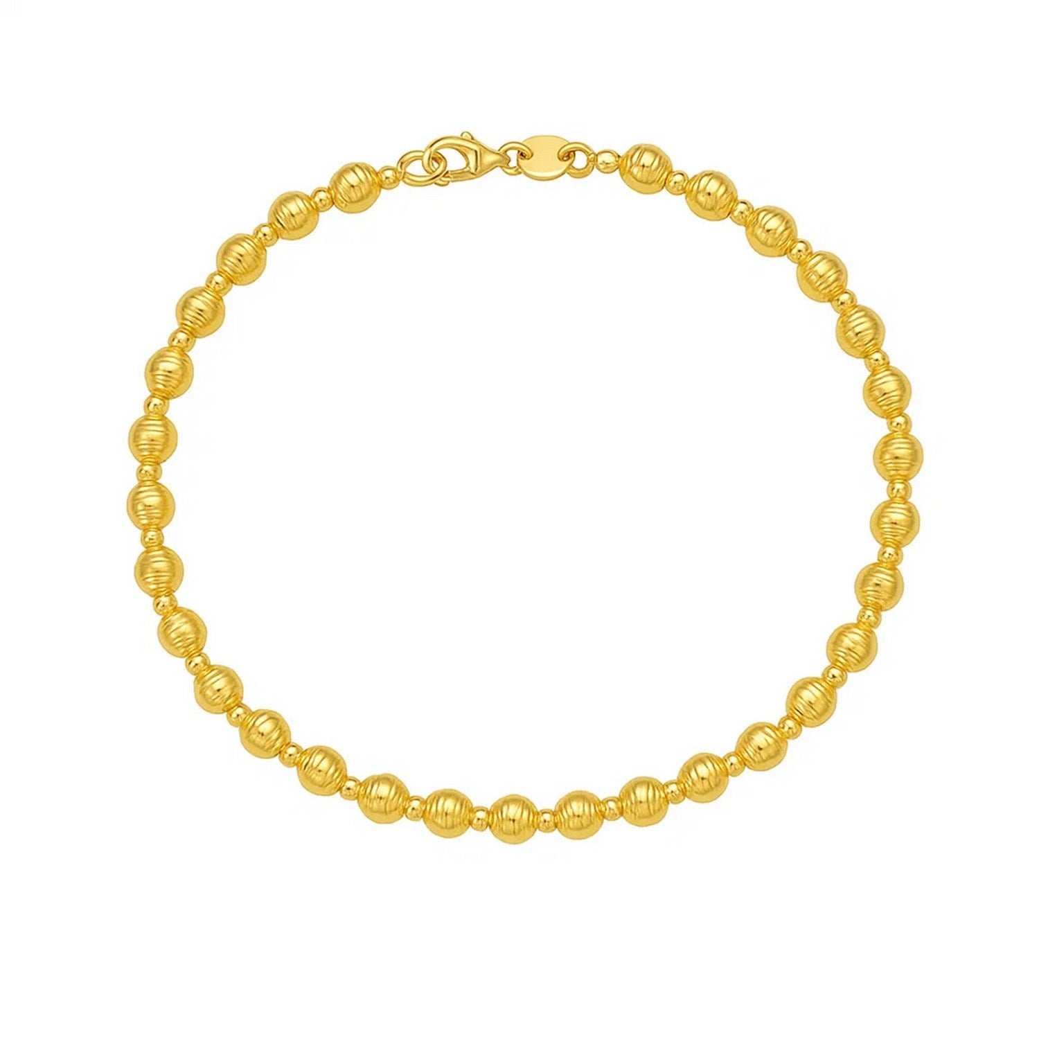 Disco Diamond Cut Bead in 14KT Yellow Gold