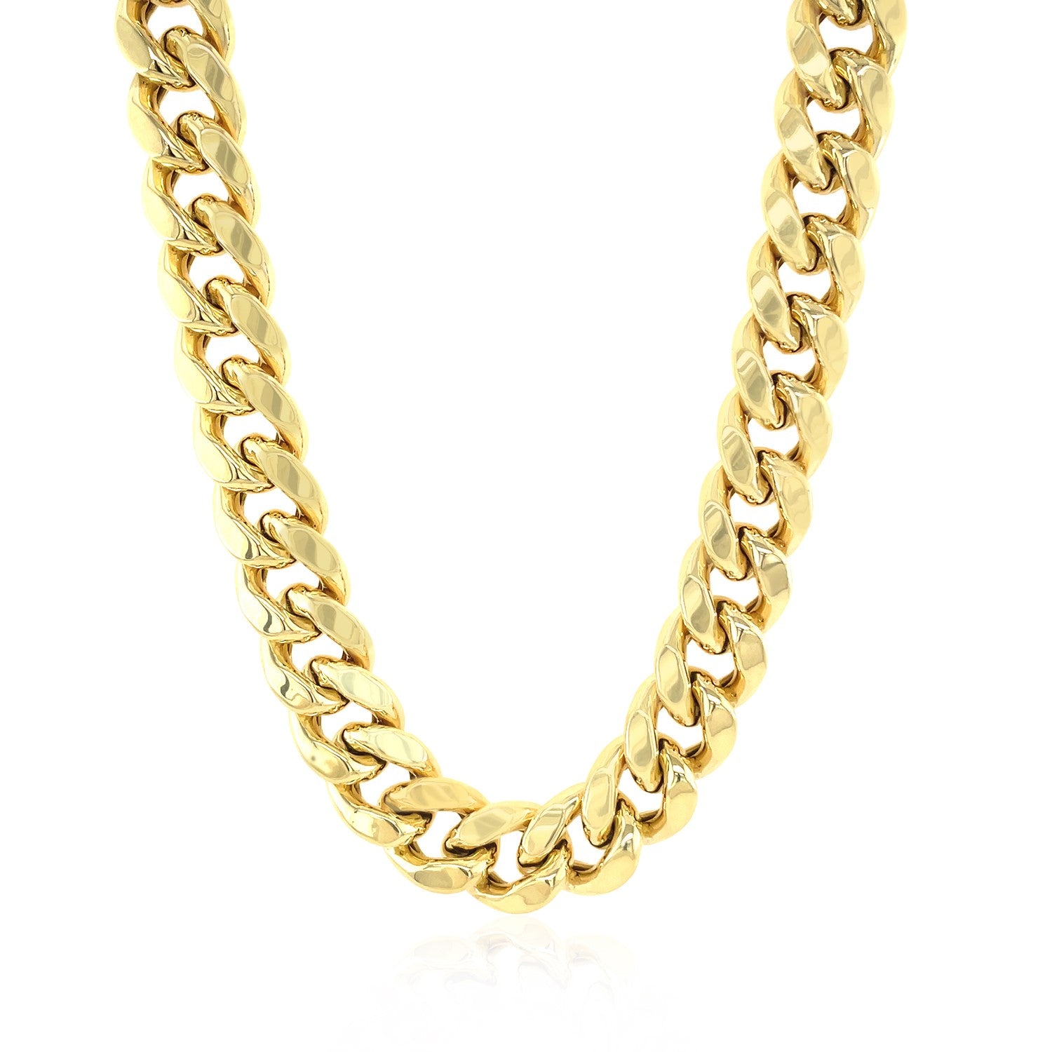 14KT Yellow Gold Miami Cuban Link Chain — Statement — 10mm