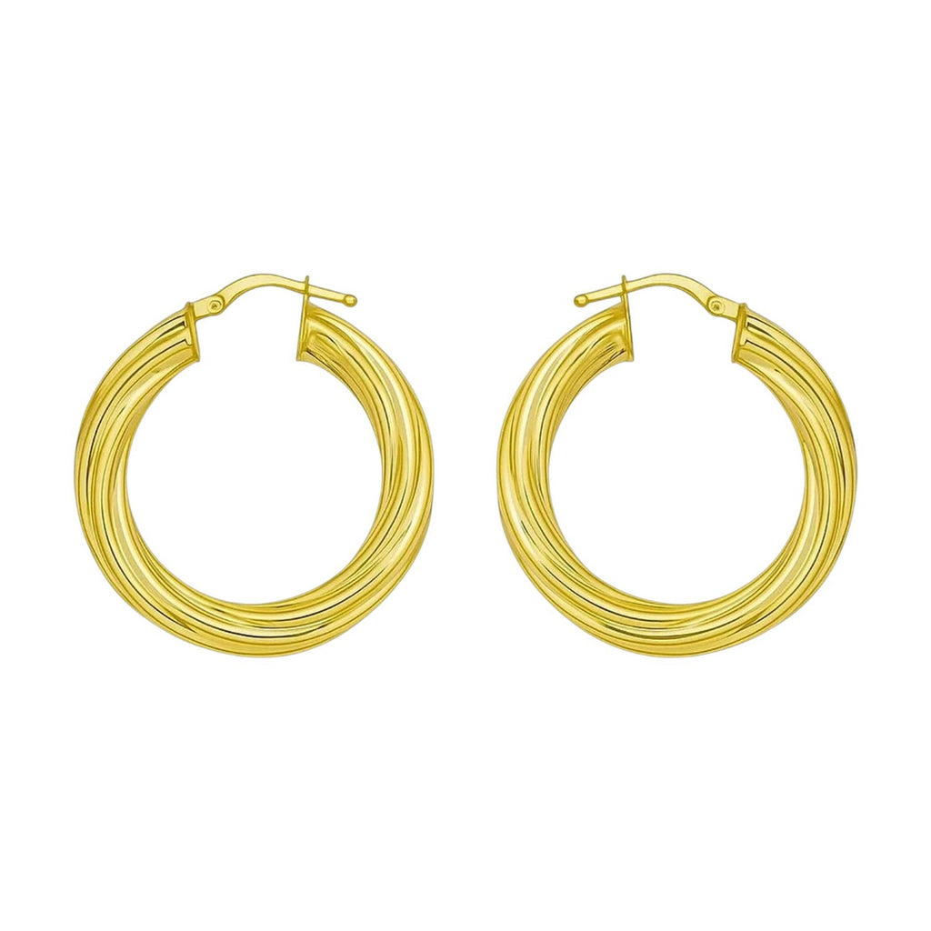 Full Twist Medium Hoop in 14K Yellow Gold