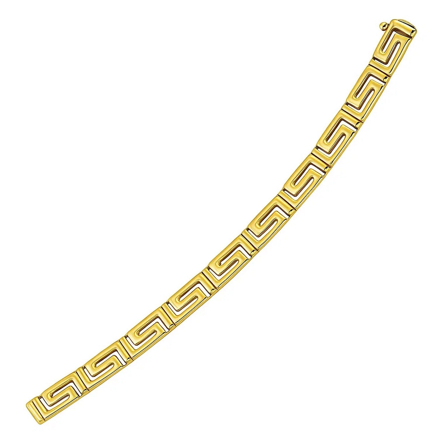 Fancy Greek Key Motif in 14KT Yellow Gold
