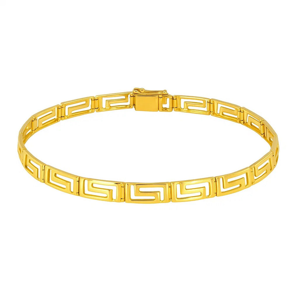 Fancy Greek Key Motif in 14KT Yellow Gold