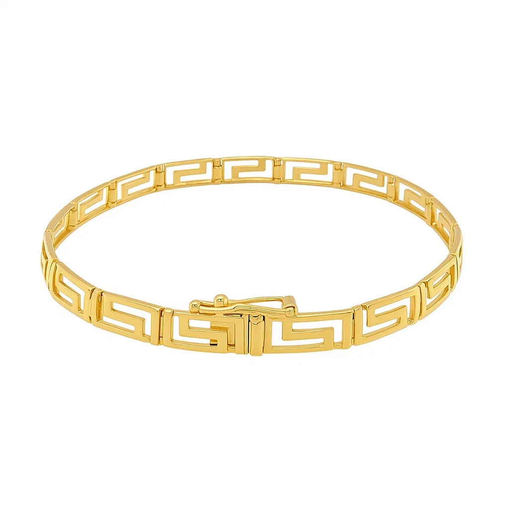 Fancy Greek Key Motif in 14KT Yellow Gold